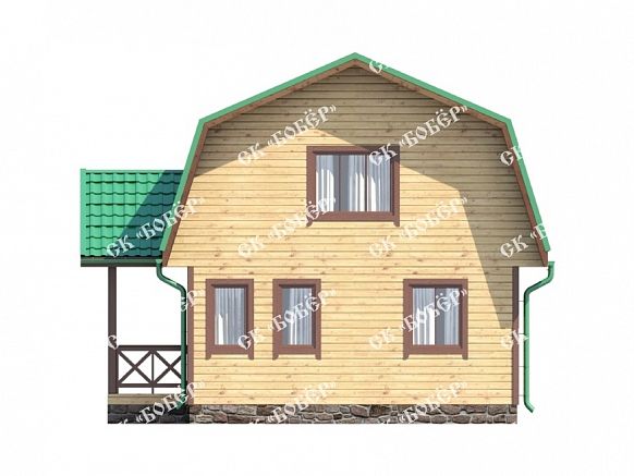Дом из бруса 7.5х8. фото