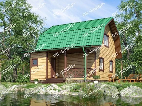 Дачный дом из бруса 6х8